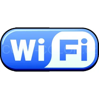 Speciální papír WIFI FREE - PVC Samolepka - modrobílá