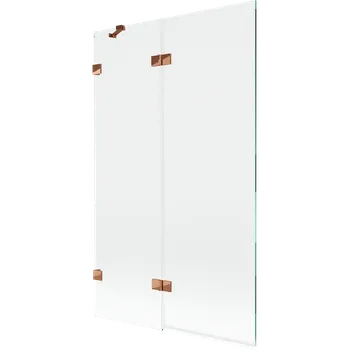 Vanová zástěna Mexen Lunar sprchová zástěna dvoukřídlá levá 110 x 150 cm, transparentní, růžové zlato - 897-110-100-60-00-L Vanové zástěny