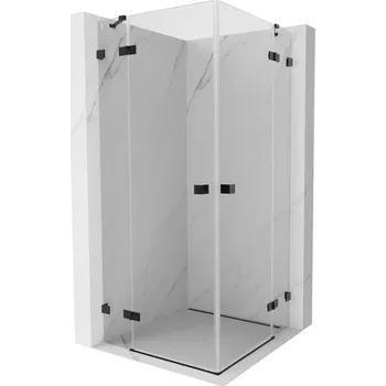 Mexen Lunar Duo sprchový kout otočný 105 x 105 cm, transparentní, černá - 834-105L-105P-70-00 Sprchové kouty