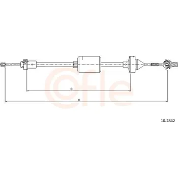 Spojkové lanko Tažné lanko, ovládání spojky COFLE 10.2842
