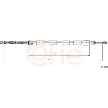 Auto-moto Tažné lanko, parkovací brzda COFLE 10.602
