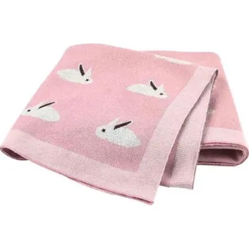 Dětská deka Dětská deka s králíkem A2180 růžová