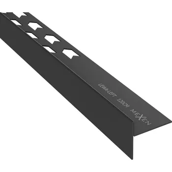 Mexen Line-B podlahová spádová lišta 120 cm levá, černá - 187001120L Spadkové lišty
