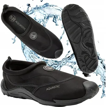 Boty do vody Boty do vody AQUASTIC Kea černé nazouvací na pláž, do vody, proti ježkům, velikost 41