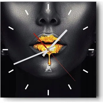 Hodiny Nástěnné hodiny do kuchyně 30x30 Abstrakce Stylové hodiny na skle Loft Tiché