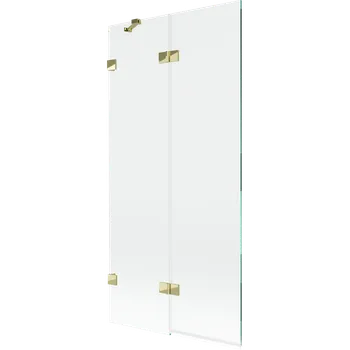 Vanová zástěna Mexen Lunar sprchová zástěna dvoukřídlá levá 90 x 150 cm, transparentní, zlatá - 897-090-100-50-00-L Vanové zástěny