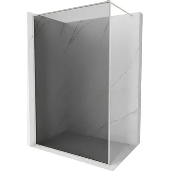 Mexen Kioto-XF sprchová stěna Walk-in s rámem 130 x 202 cm, grafit 10 mm, kartáčovaný nikl - 800-130-104-97-40-X Sprchové stěny