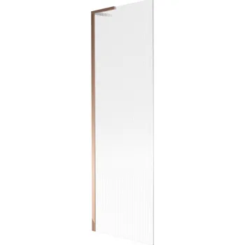 Vanová zástěna Mexen Next L vanová zástěna jednokřídlá 60 x 150 cm, pruhované, růžové zlato - 895-060-000-03-09-60 Vanové zástěny