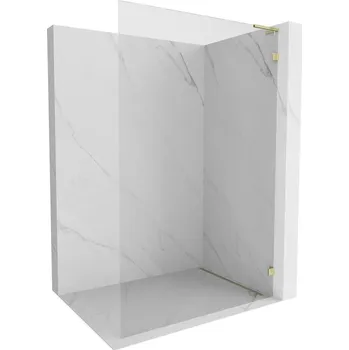 Mexen Lunar L sprchová stěna Walk-in pravá 120 x 200 cm, transparentní 8 mm, zlatá - 830L-120-000-50-00-P Sprchové stěny