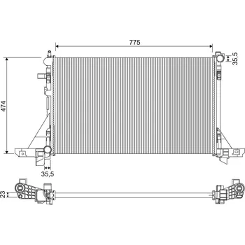 Chladič motoru Chladič, chlazení motoru VALEO 701953