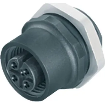 Elektrický konektor Binder 86 4332 1002 00004 Konektor M12 pro montáž na panel, kontakty: M16x1,5, nestíněný, pájený, IP67, UL, M12, 4, nestíněný, pájený