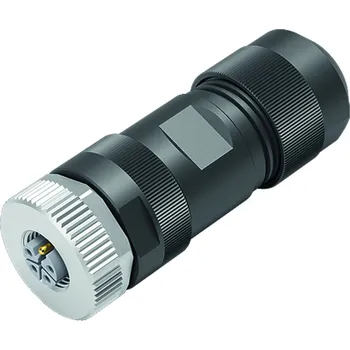 Binder 99 0640 29 05 Kabelový konektor M12 samice, kontakty: M12x1,0, nestíněný, šroubovací svorka, IP67, UL, 4+FE, 8,0-13,0 mm, nestíněný