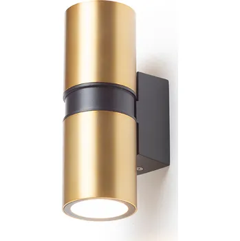 Venkovní osvětlení MANO nástěnná česaná mosaz/černá 230V LED GU10 2x8W IP54