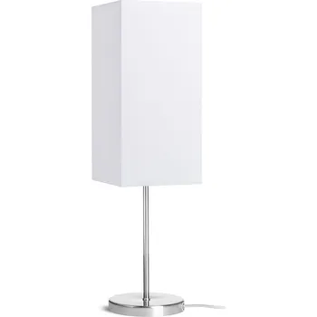 Lampička NYC/TEMPO 15/30 stolní Polycotton bílá/nikl 230V LED E27 15W