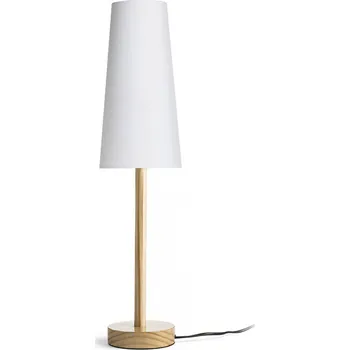 Lampička MAUI/CONNY 15/30 stolní Polycotton bílá/dřevo 230V LED E27 11W