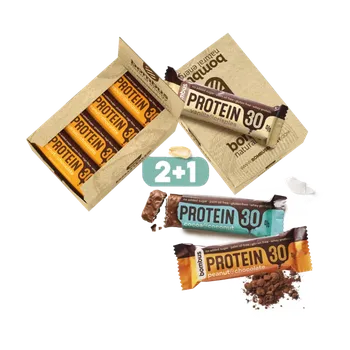 Bombus Proteinové tyčinky PROTEIN 30 % - MIX 2+1 Karton - 20 ks