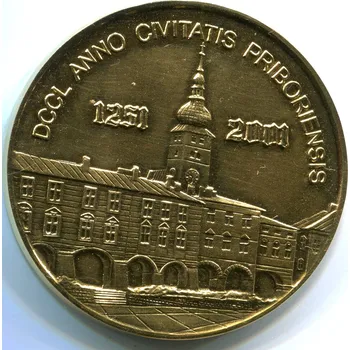 PŘÍBOR. 750. výročí založení města. Bronzová medaile.
