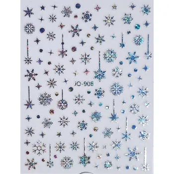 samolepka 3D vánoční Samolepky na nehty Sněhové Vločky E220