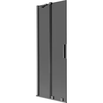 Vanová zástěna Mexen Velar dvoukřídlá vanová zástěna posuvná 70 x 150 cm, grafit, kartáčovaná gun gray - 896-070-000-41-66 Vanové zástěny