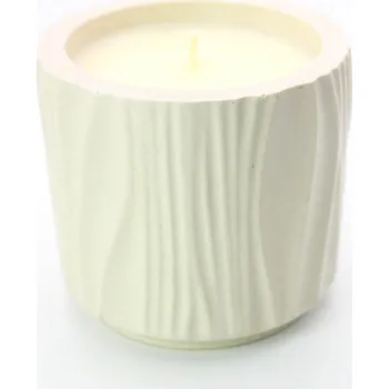 Svíčka Vonná sójová svíčka – krémová nádoba z гипсового материала, ruční výroba