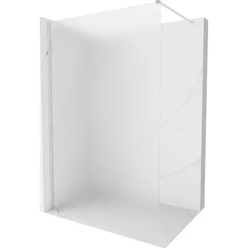 Mexen Kioto-X sprchová stěna Walk-in 150 x 200 cm, matné sklo 10 mm, kartáčovaný nikl - 800-150-101-97-30-X Sprchové stěny