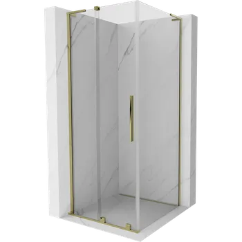Mexen Velar L posuvná sprchová kabina 110 x 110 cm, transparentní, zlatá - 871-110-110-03-50 Sprchové kouty