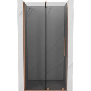 Sprchové dveře Mexen Velar posuvné sprchové dveře 90 cm, grafit, kartáčovaná měď - 871-090-000-41-65 Sprchové dveře