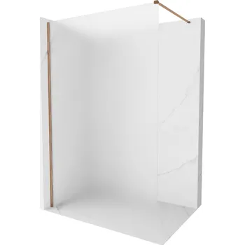Mexen Kioto-X sprchová stěna Walk-in 110 x 200 cm, matné sklo 10 mm, růžové zlato - 800-110-101-60-30-X Sprchové stěny