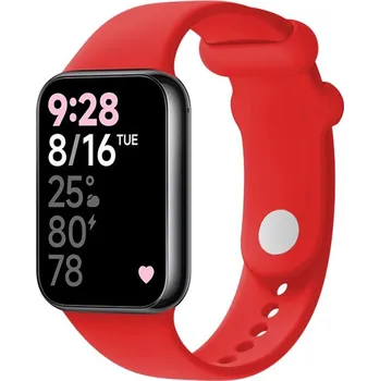 Módní doplněk Silikonový řemínek FIXED Silicone Strap pro Xiaomi Smart Band 8 Pro, červený