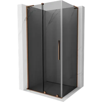 Mexen Velar L sprchový kout posuvný 100 x 90 cm, grafit, růžové zlato - 871-100-090-43-60 Sprchové kouty