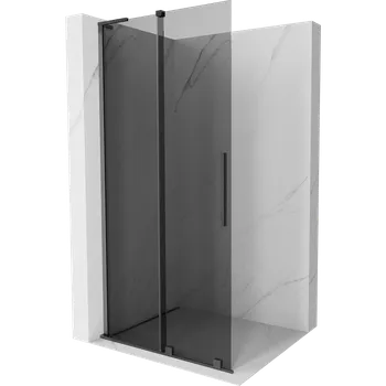 Mexen Velar L posuvná sprchová stěna Walk-in 90 x 200 cm, grafit 8 mm, kartáčovaná gun gray - 871-090-003-43-66 Sprchové stěny