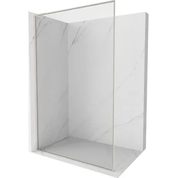 Mexen Kioto-F L sprchová stěna Walk-in s rámem 70 x 202 cm, transparentní 8 mm, kartáčovaný nikl - 800-070-174-97-00 Sprchové stěny