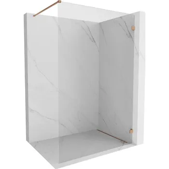 Mexen Lunar sprchová stěna Walk-in pravá 120 x 200 cm, průhledná 8 mm, kartáčovaná měď - 830-120-000-65-00-P Sprchové stěny