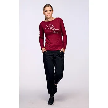 Dámské kalhoty Černé bavlněné dámské volnější kalhoty s kapsami 340 délka normální velikost XL