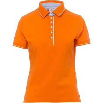 Dámská móda Payperwear Vyštíhlená polokošile Leeds se 6 knoflíky Barva: oranžová - bílá, Velikost: L