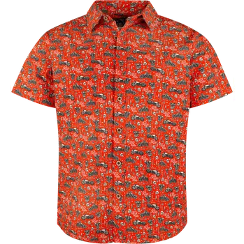 Pánská košile Košile s krátkým rukávem Rockabilly z King Kerosin - LA Motor Soul Shirt - Muži - červená
