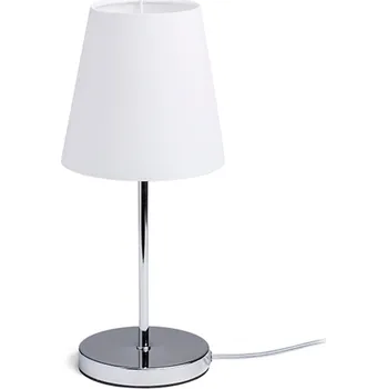 Lampička NYC/CONNY 15/15 stolní Polycotton bílá/chrom 230V LED E27 11W
