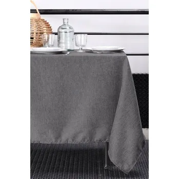 ubrus UBRUS NA STŮL OBDÉLNÍKOVÝ ŠEDÝ HLADKÝ PRAKTICKÝ BEA 140 X 240 CM