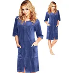 ELEGANTNÍ MĚKKÝ, PŘÍJEMNÝ NA ZIP ŽUPAN ŽUPAN VELUR 4XL INDYGO WANMAR