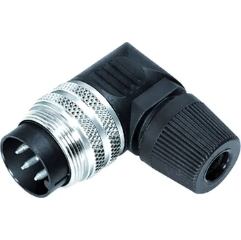 Rozvaděč Binder 09 0163 70 19 Úhlový konektor M16, kontakty: 19 (19-a), 4,0-6,0 mm, nestíněný, pájený, IP40