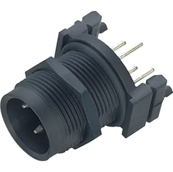 Elektrická zásuvka Binder 09 0441 090 04 Konektor pro montáž na panel M18, kontakty: 4, nestíněný, THT, IP67, UL, upevnění zepředu