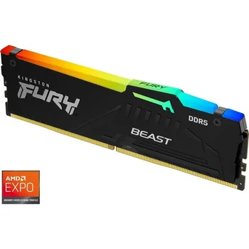 Operační paměť KINGSTON FURY Beast Black RGB EXPO 16GB DDR5 6000MT/s / CL30 / DIMM