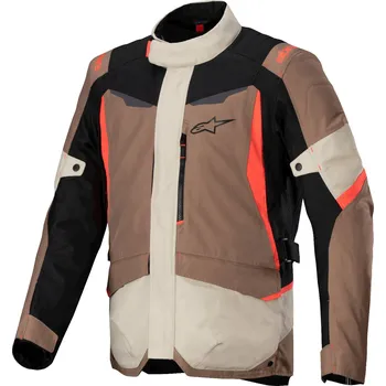 Moto bunda ALPINESTARS bunda ST-1 WATERPROOF tmavá khaki/písková/černá/červená fluo 2025 - 5XL