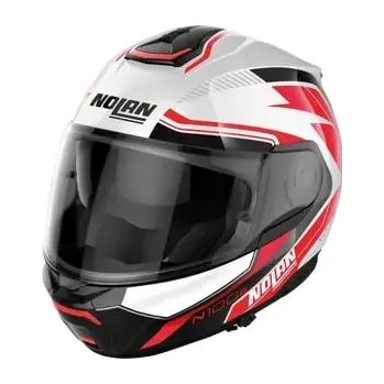 Helma na motorku NOLAN přilba N100-6 Surveyor white//black/red - 2XS