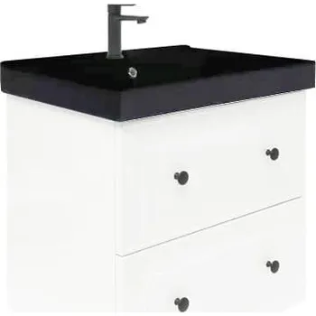 Koupelnový nábytek Koupelnová skříňka s umyvadlem Naturel Forli 60x53x46 cm bílá lesk FORLI60BIUVERB - FORLI60BIUVERB