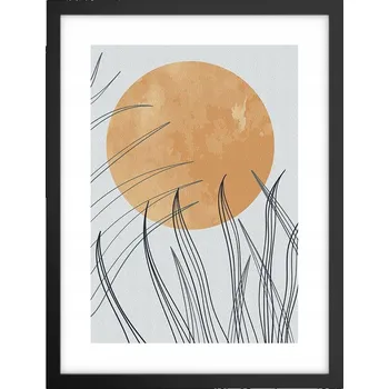 Obraz Obraz plakát v černém rámu do obýváku 30x40 slunce foto plakáty na zeď