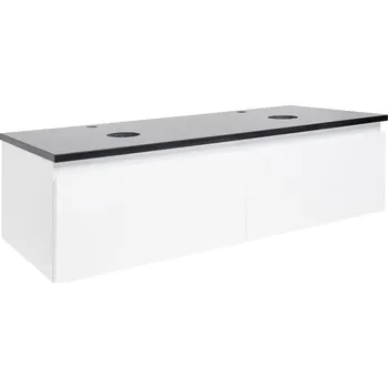 Koupelnový nábytek Koupelnová skříňka s žulovou krycí deskou SAT B-WAY 119x30x45 cm bílá lesk BWAY120WZ - BWAY120WZ