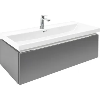 Koupelnový nábytek Koupelnová skříňka s umyvadlem a baterií SAT Feel 100x30x44,8 cm antracit mat SATFEEL100ANTU4BA - SATFEEL100ANTU4BA