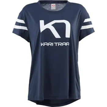Dámské tričko Dámské tričko KARI TRAA VILDE XS Tmavě modrá, Bílá
