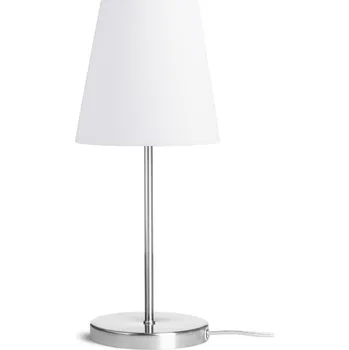 Lampička NYC/CONNY 15/15 stolní Polycotton bílá/nikl 230V LED E27 11W